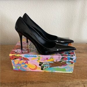 Jeffrey Campbell Patent Black Stiletto Heels Pumpz